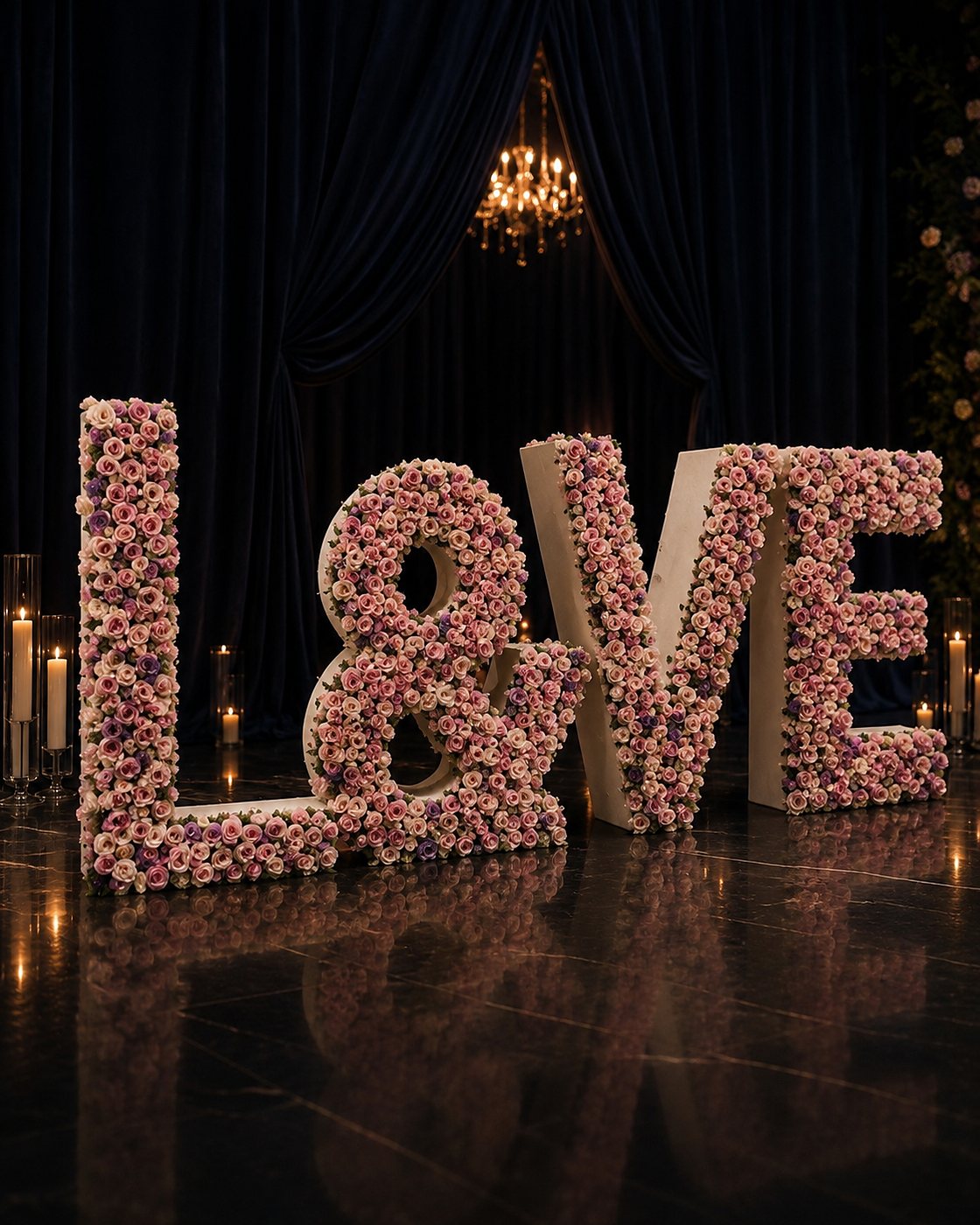 Letras LOVE florales