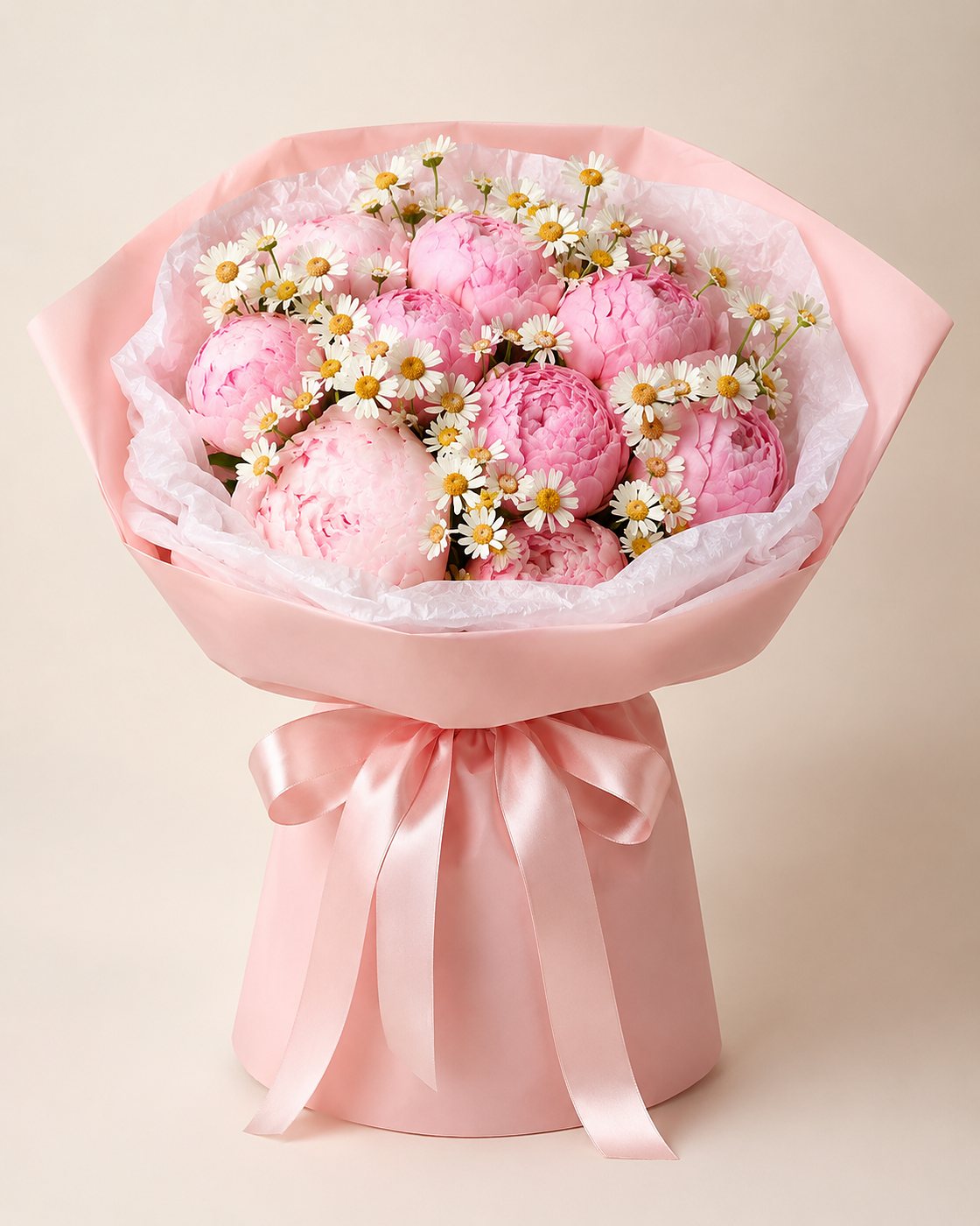 Peonías rosadas premium